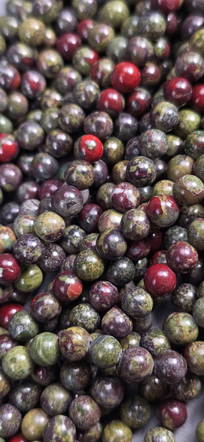 Dragon Blood Jasper Beads - Round