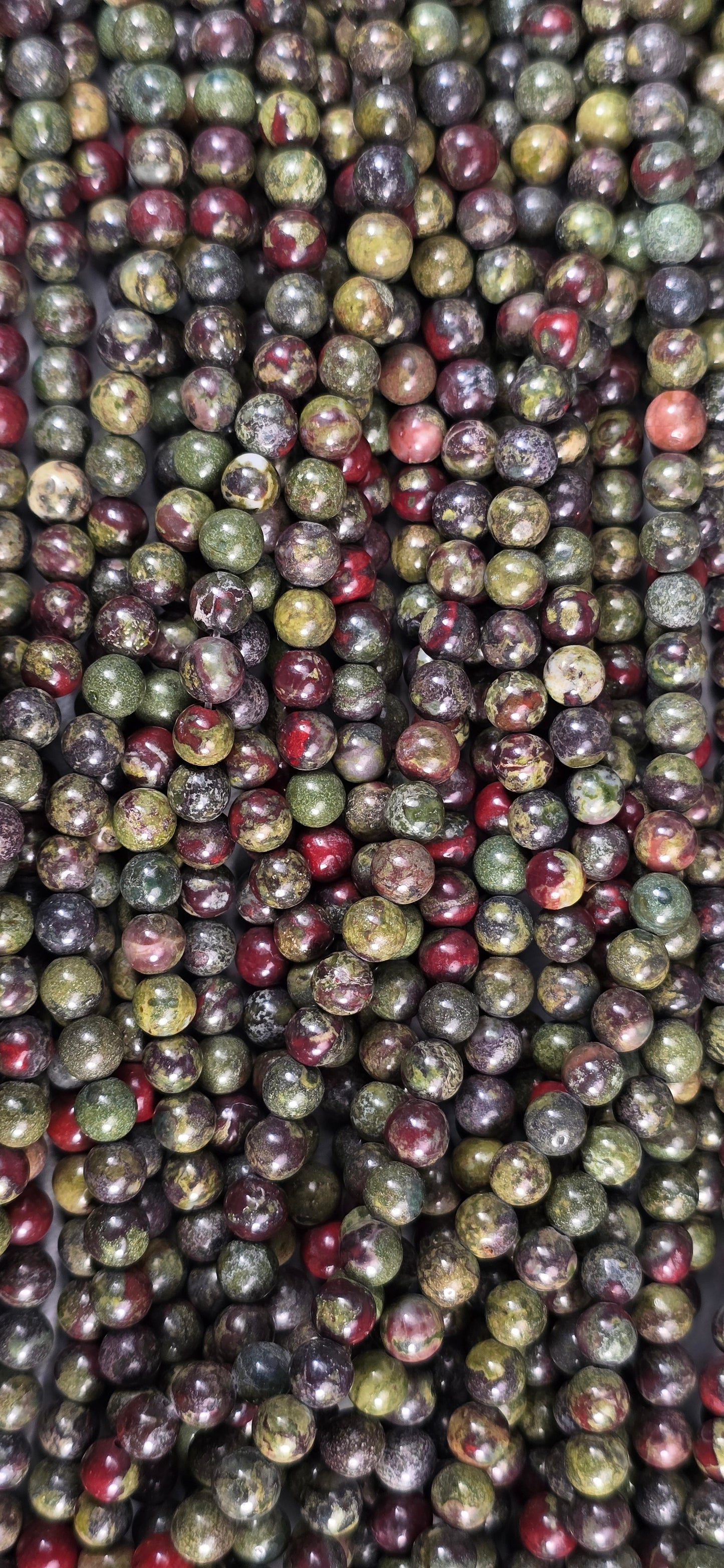 Dragon Blood Jasper Beads - Round