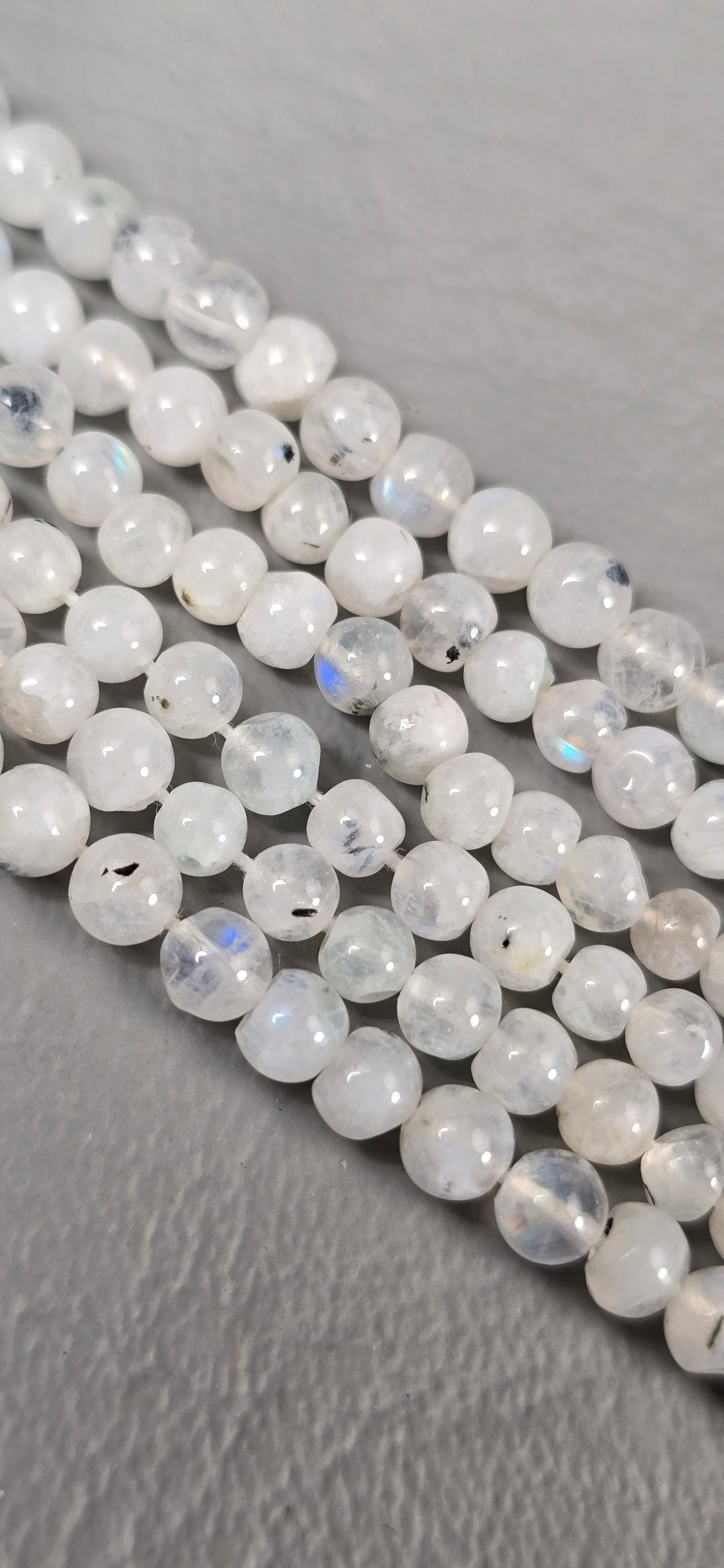 Rainbow Moonstone Beads - Round