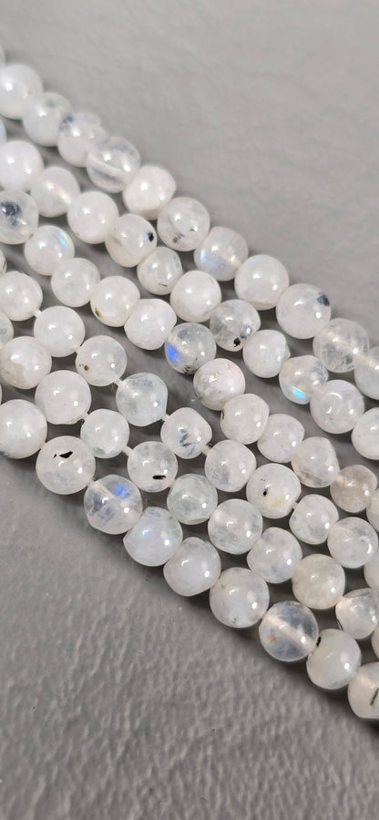 Rainbow Moonstone Beads - Round
