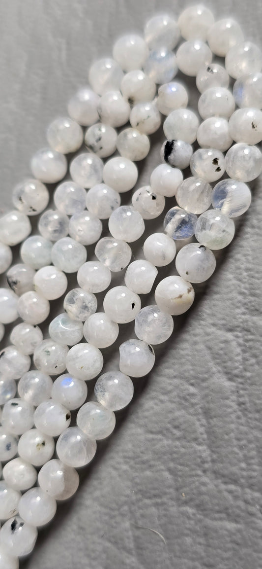 Rainbow Moonstone Beads - Round
