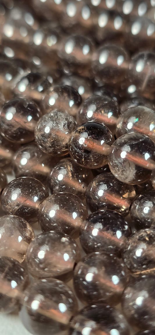 Smoky Quartz Beads - Round