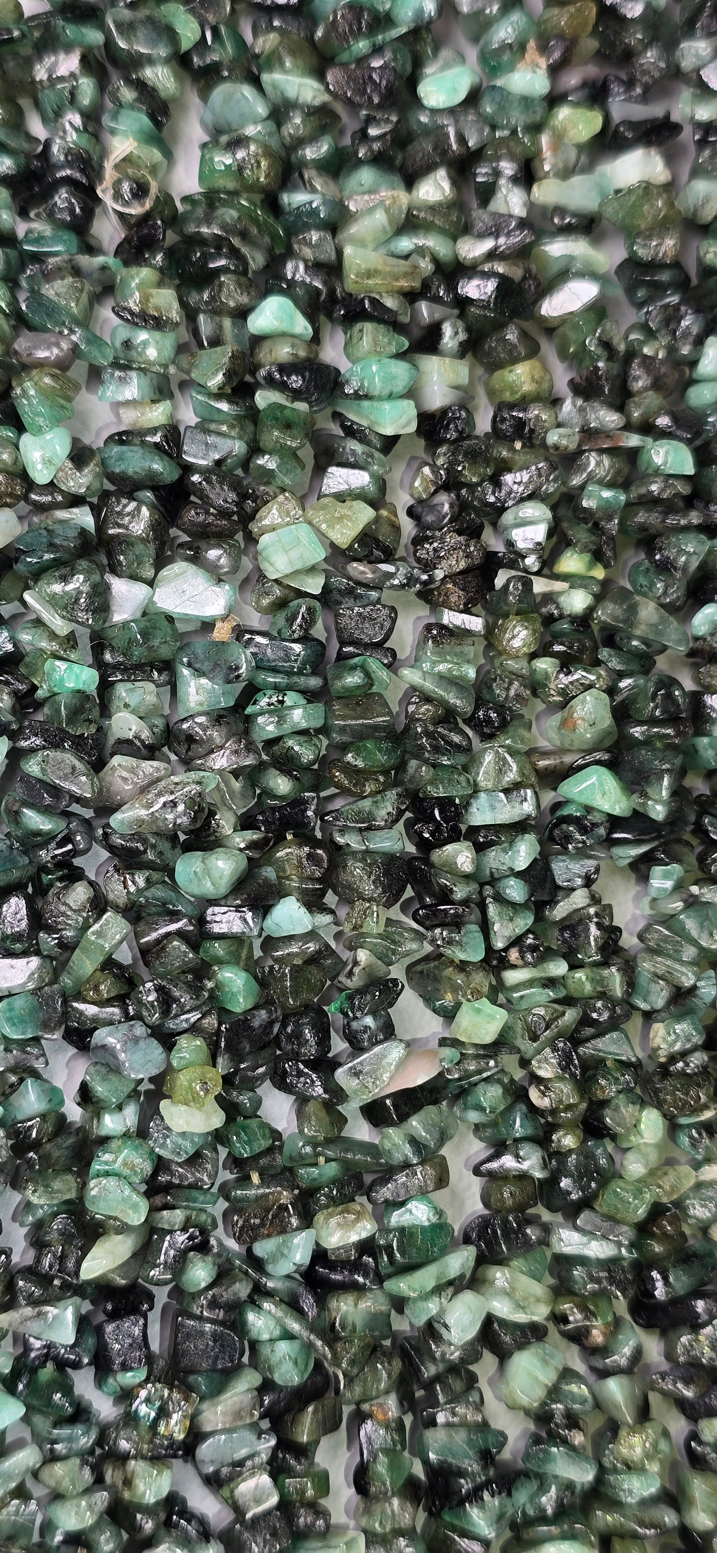 Emerald Biotite Beads - Chip