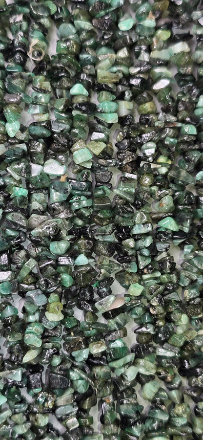 Emerald Biotite Beads - Chip