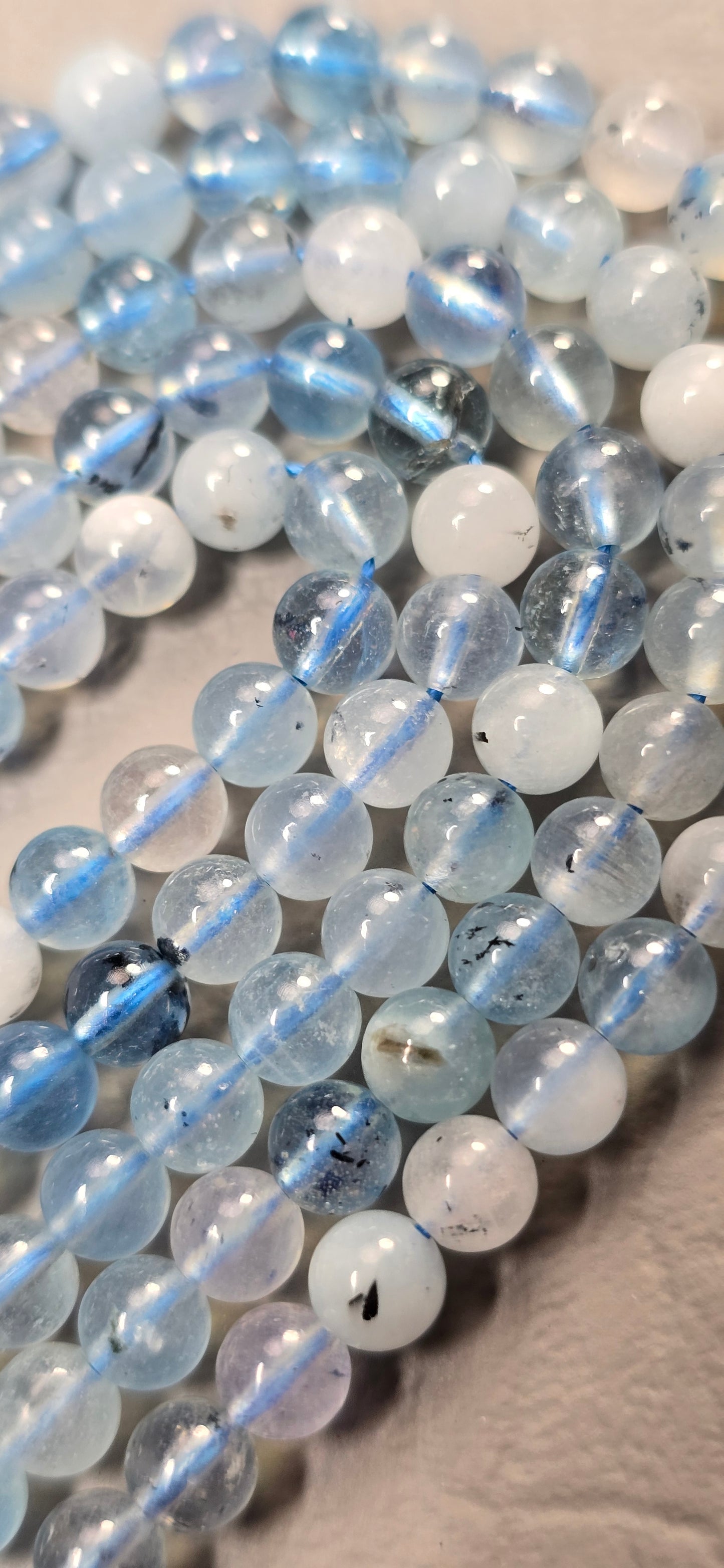 Aquamarine Beads - Round
