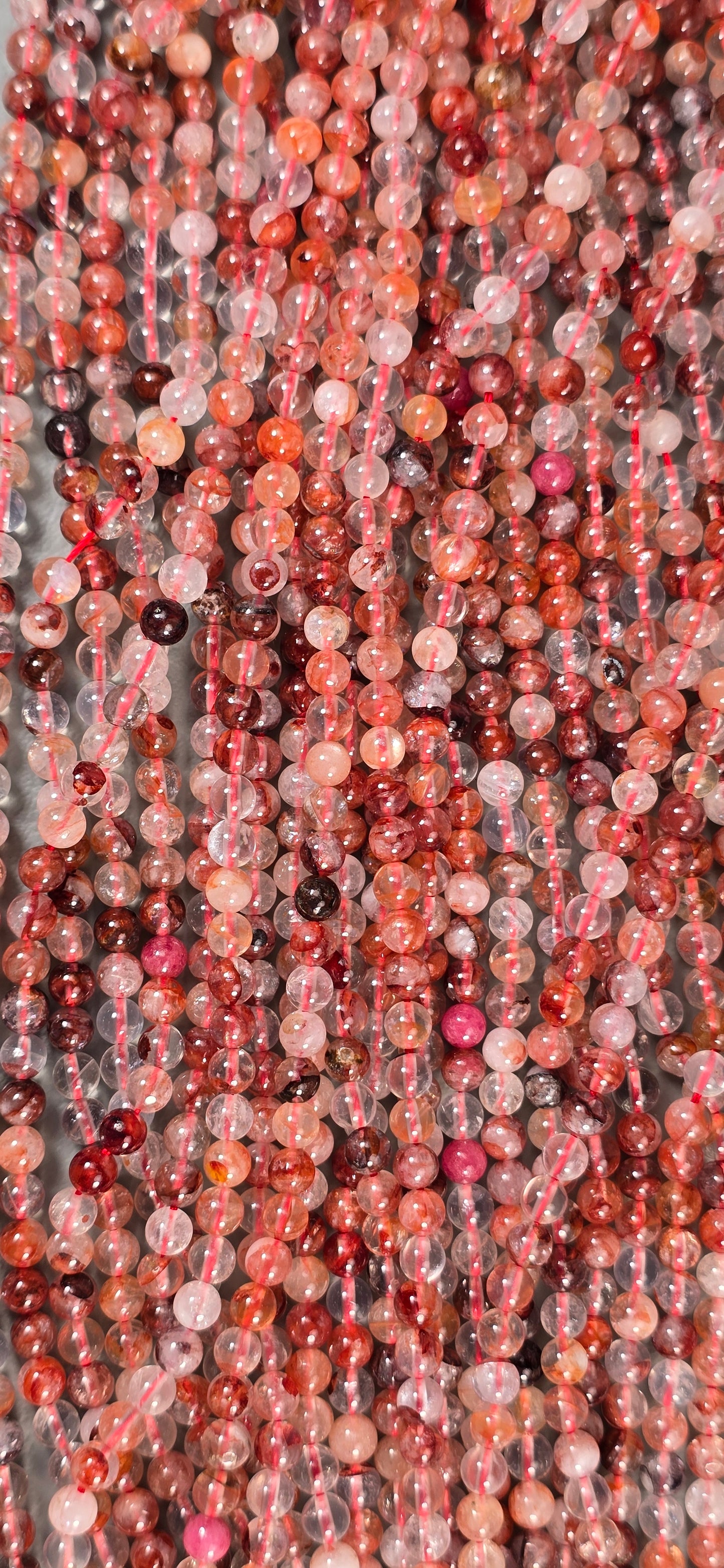 Fire Quartz Beads - Round