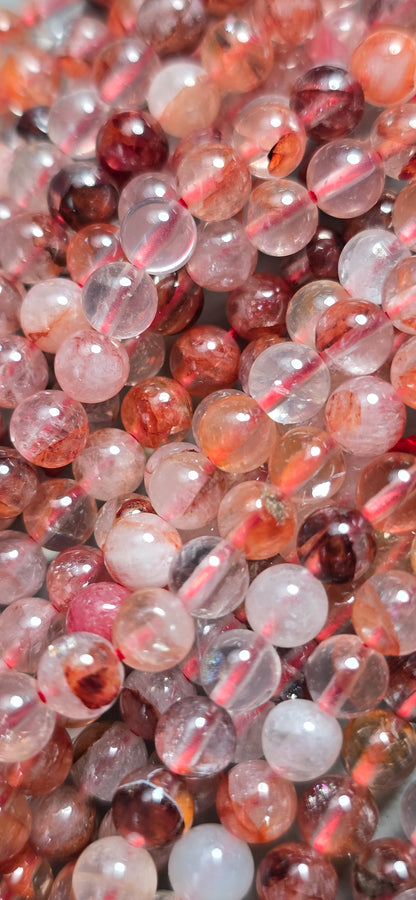 Fire Quartz Beads - Round