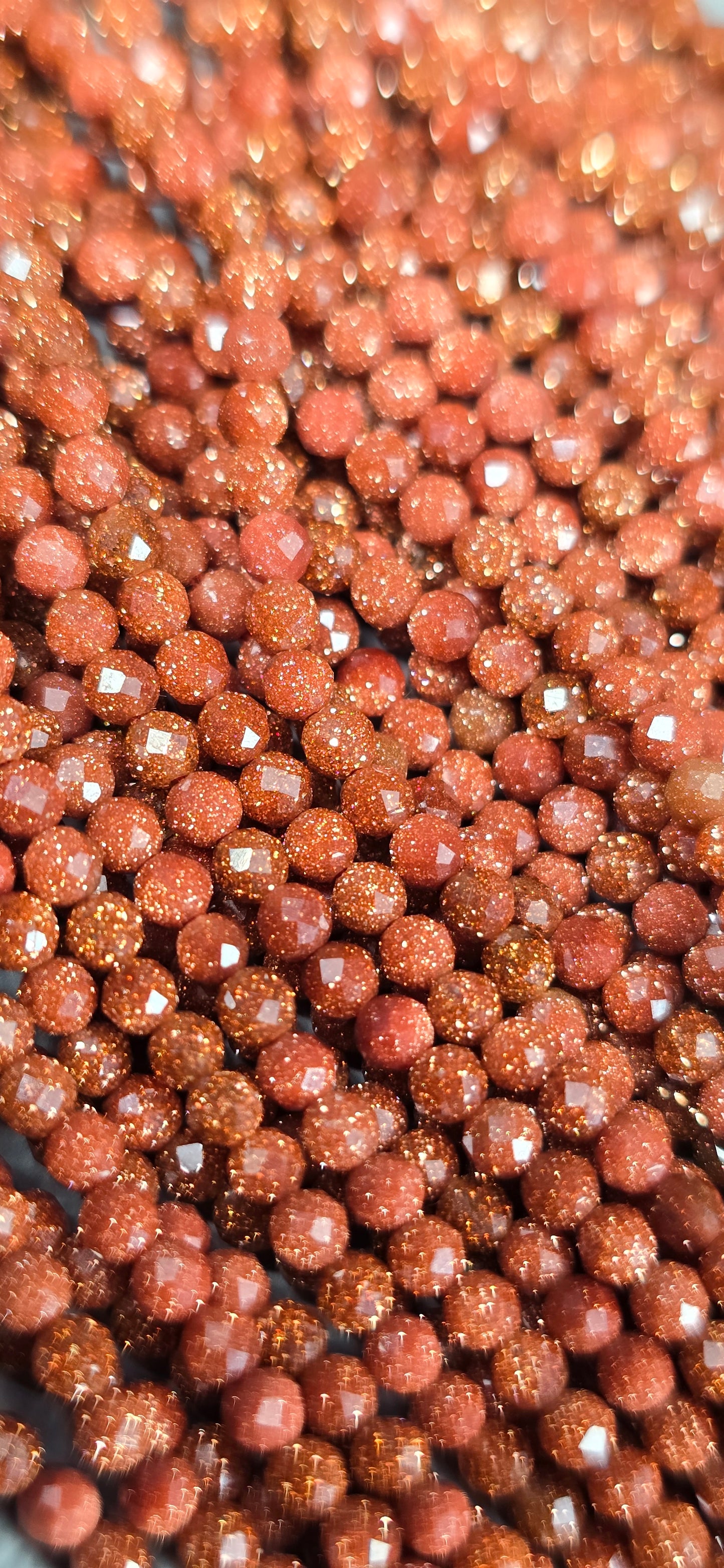Goldstone Beads - Facet