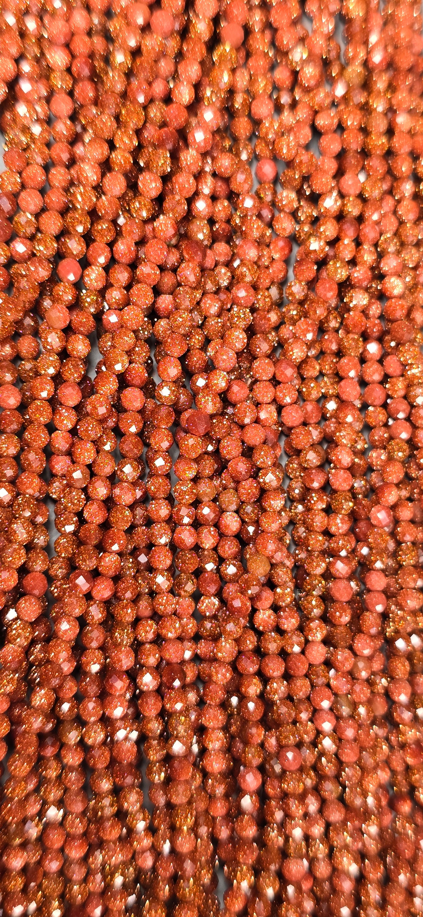 Goldstone Beads - Facet
