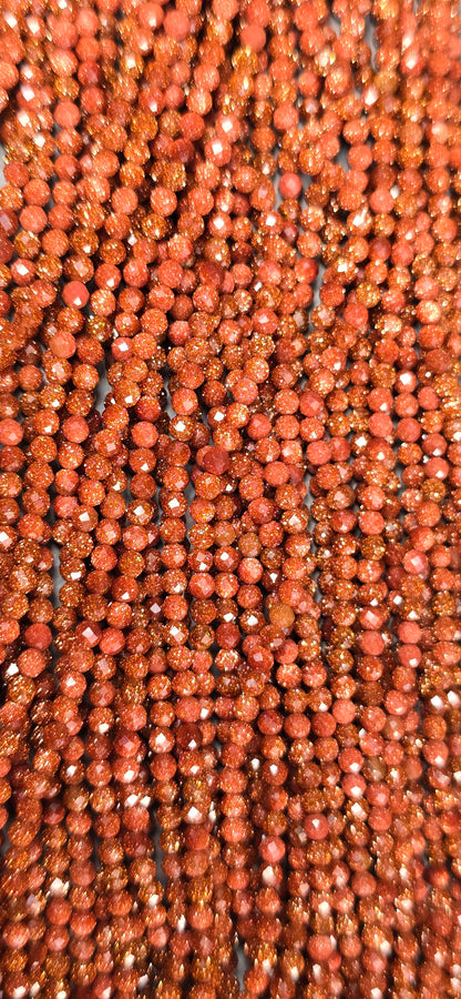 Goldstone Beads - Facet