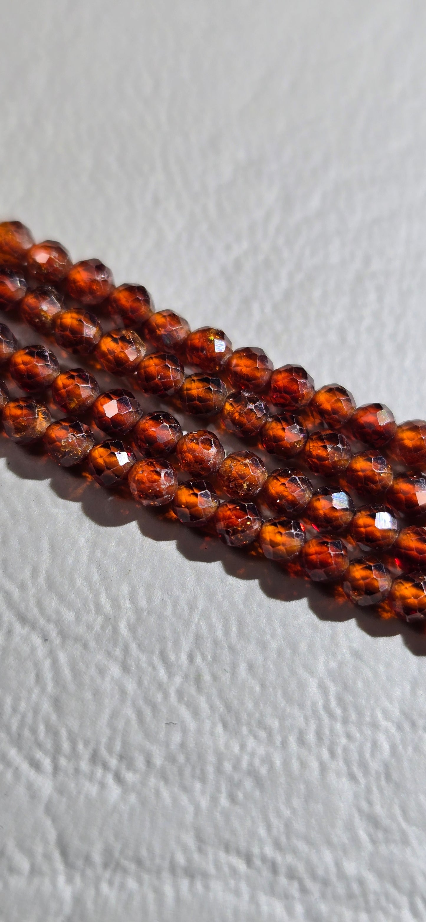 Hessonite Beads - Facet