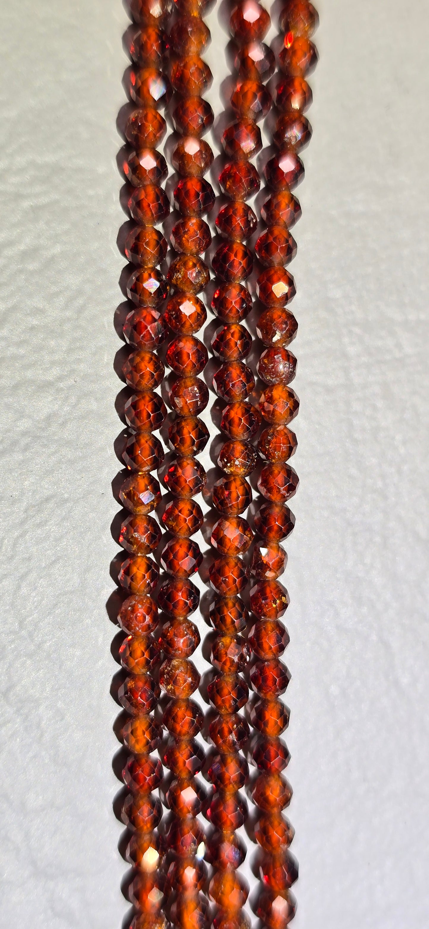 Hessonite Beads - Facet