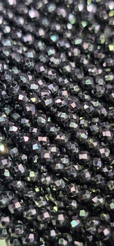 Black Spinel Beads - Facet