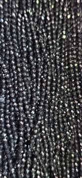 Black Spinel Beads - Facet