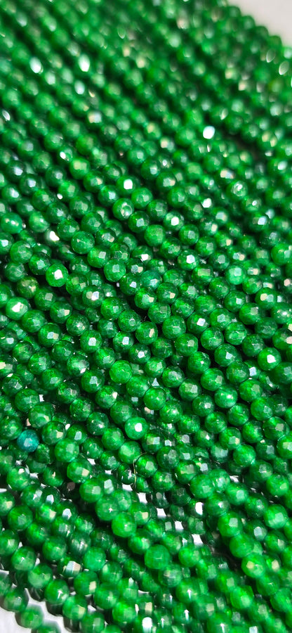 Green Onyx Beads - Facet