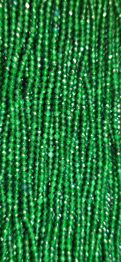 Green Onyx Beads - Facet