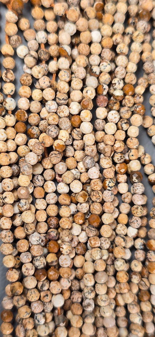 Picture Jasper Beads - Facet
