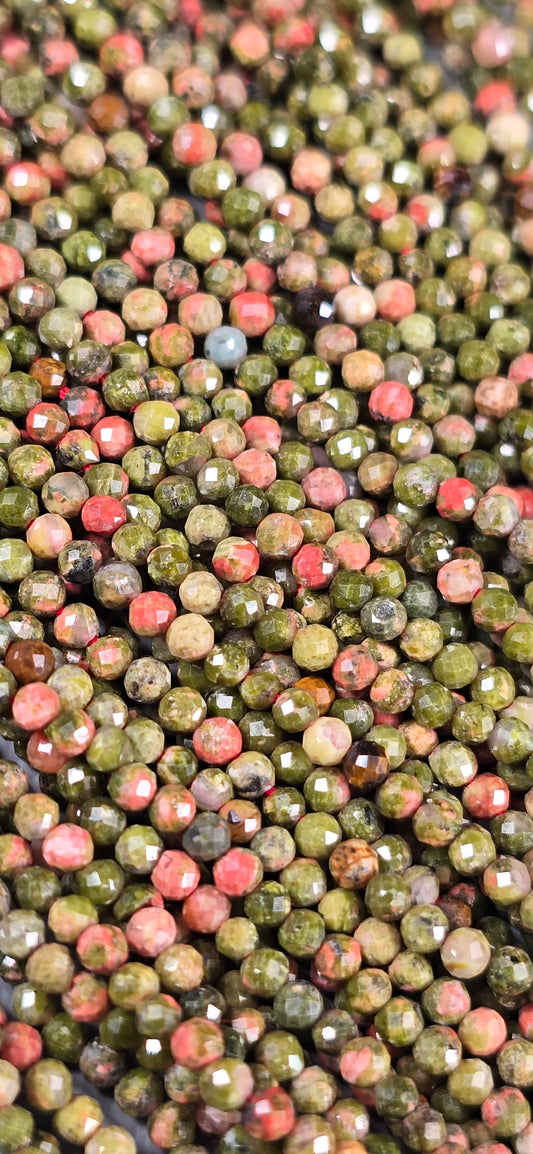 Unakite Beads - Facet