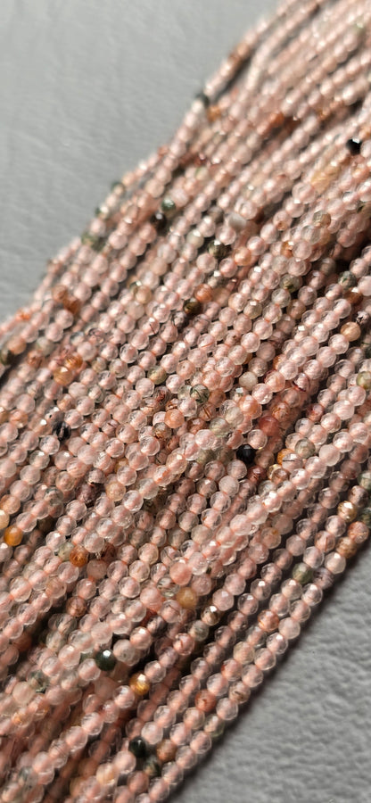 Strawberry Quartz Beads - Facet