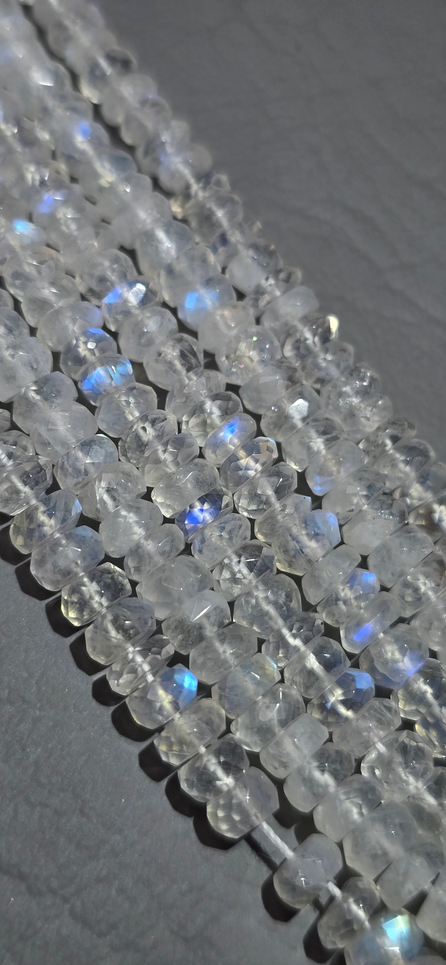 Rainbow Moonstone High Grade Beads - Facet