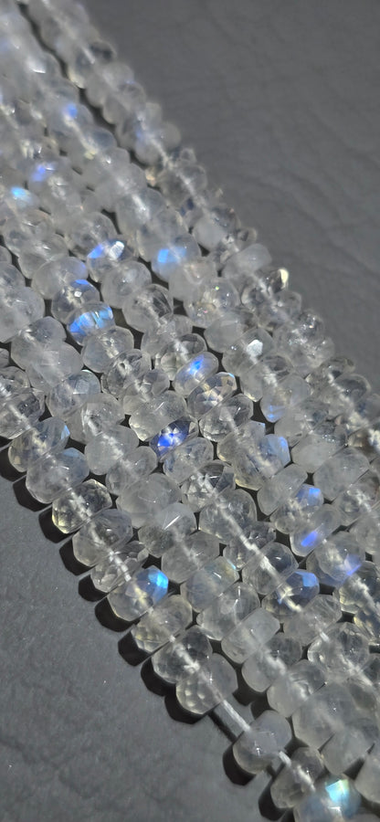 Rainbow Moonstone High Grade Beads - Facet