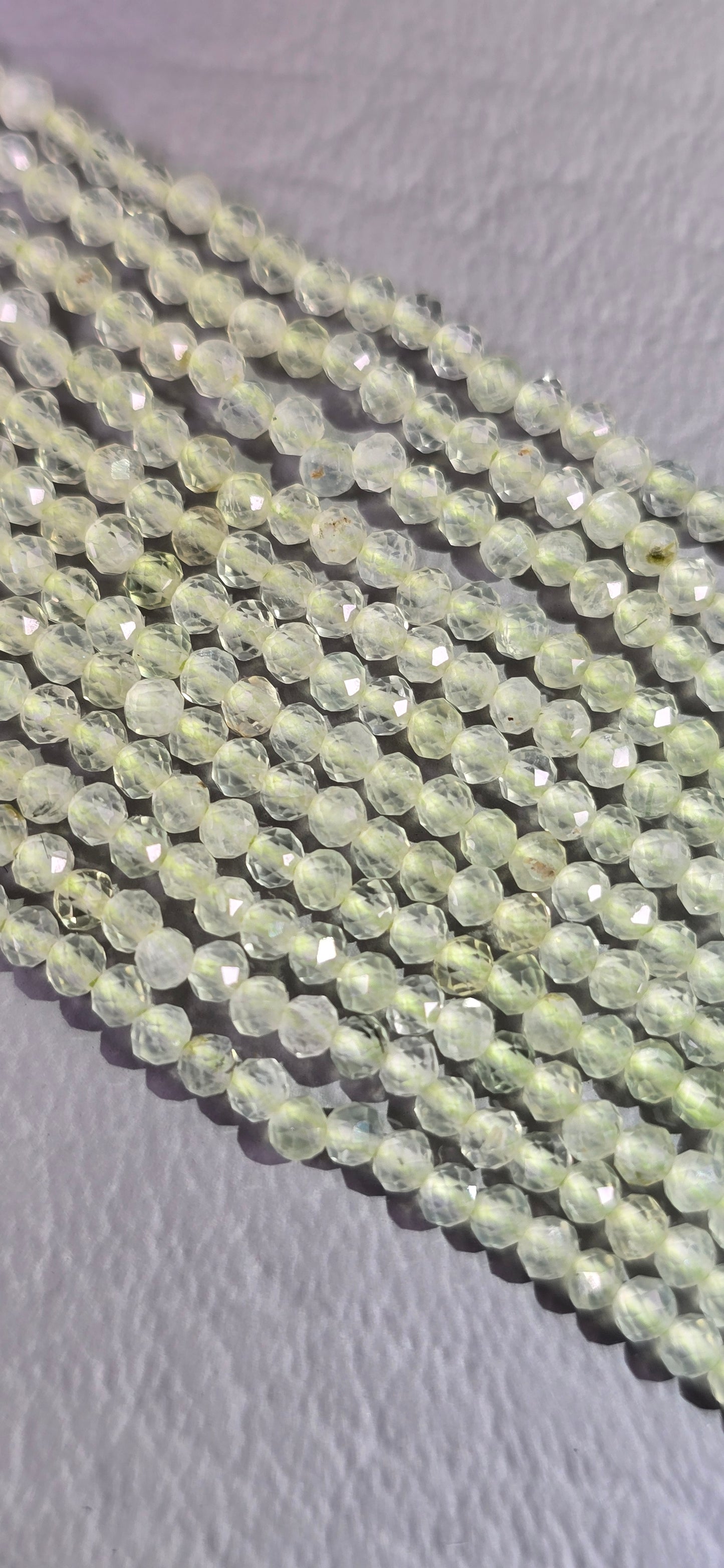Prehnite Beads - Facet