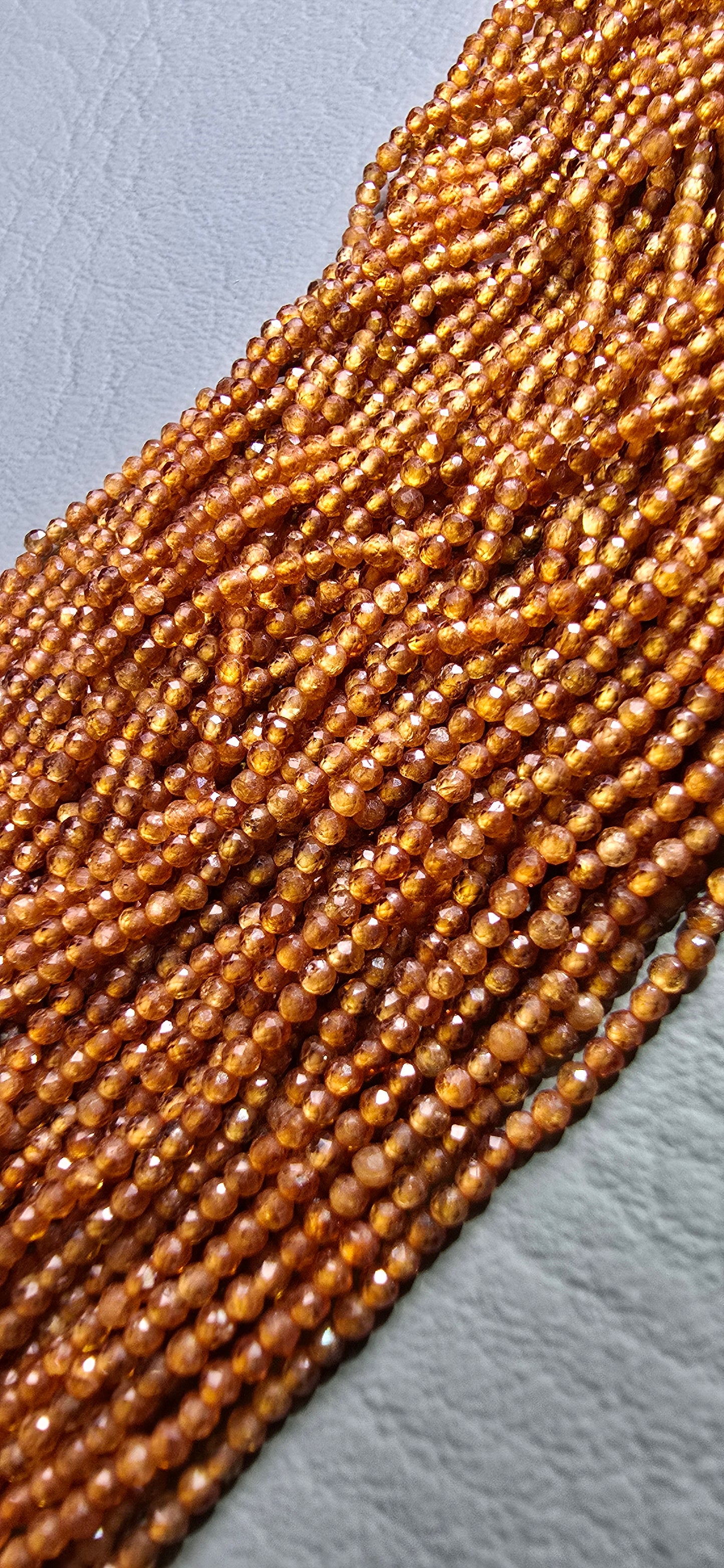 Champagne Quartz Beads - Facet