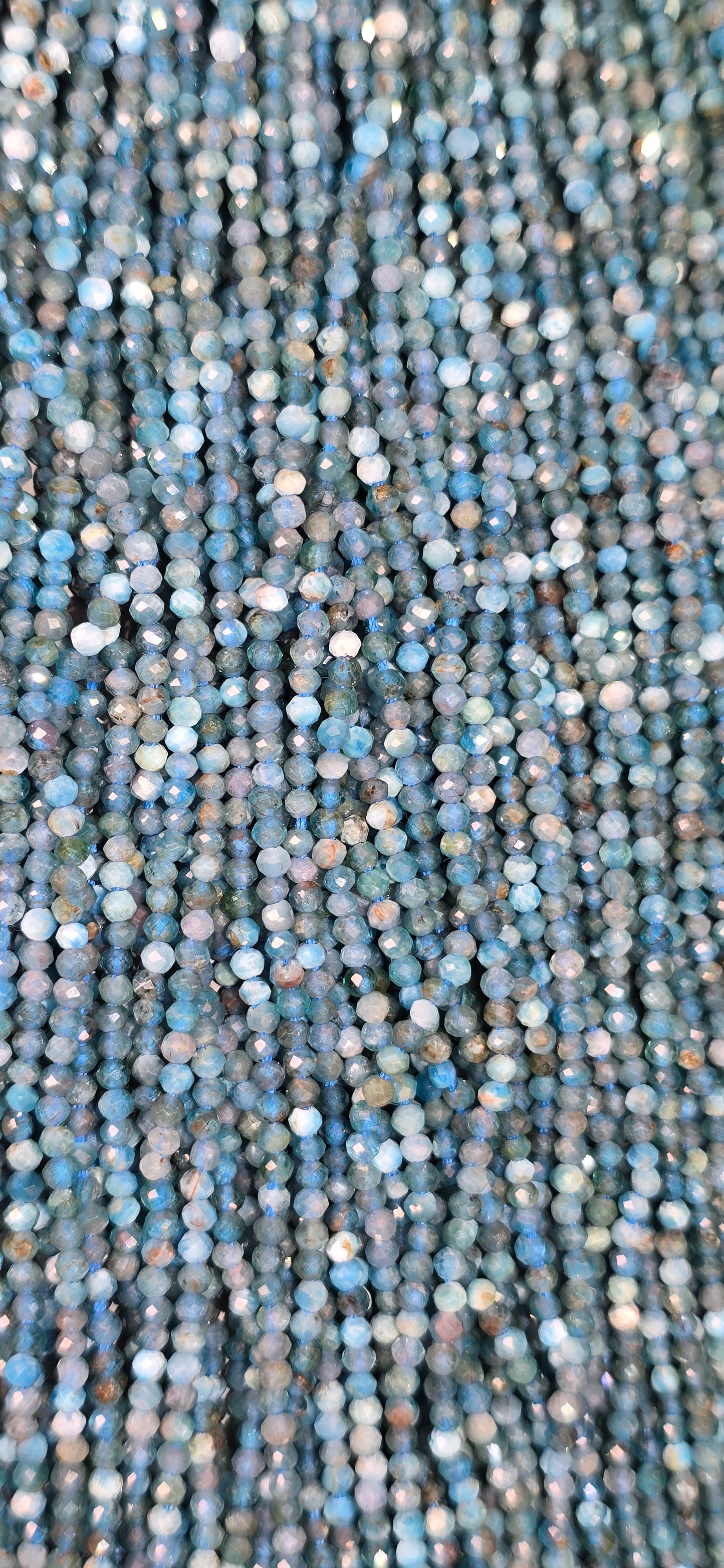 Blue Apatite Beads - Facet