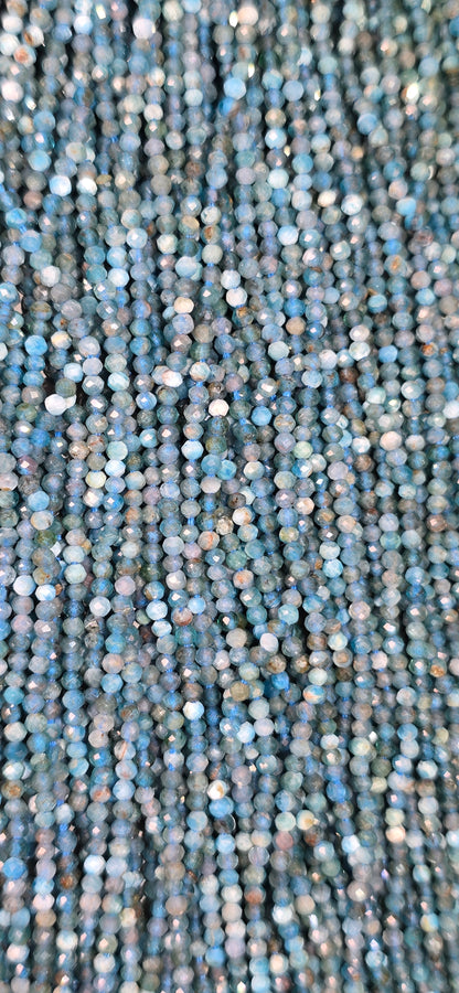 Blue Apatite Beads - Facet