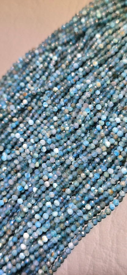 Blue Apatite Beads - Facet