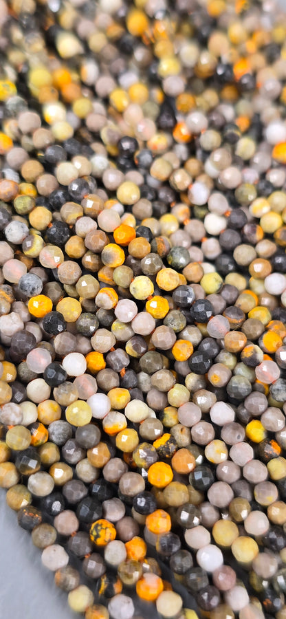 Bumblebee Jasper Beads - Facet