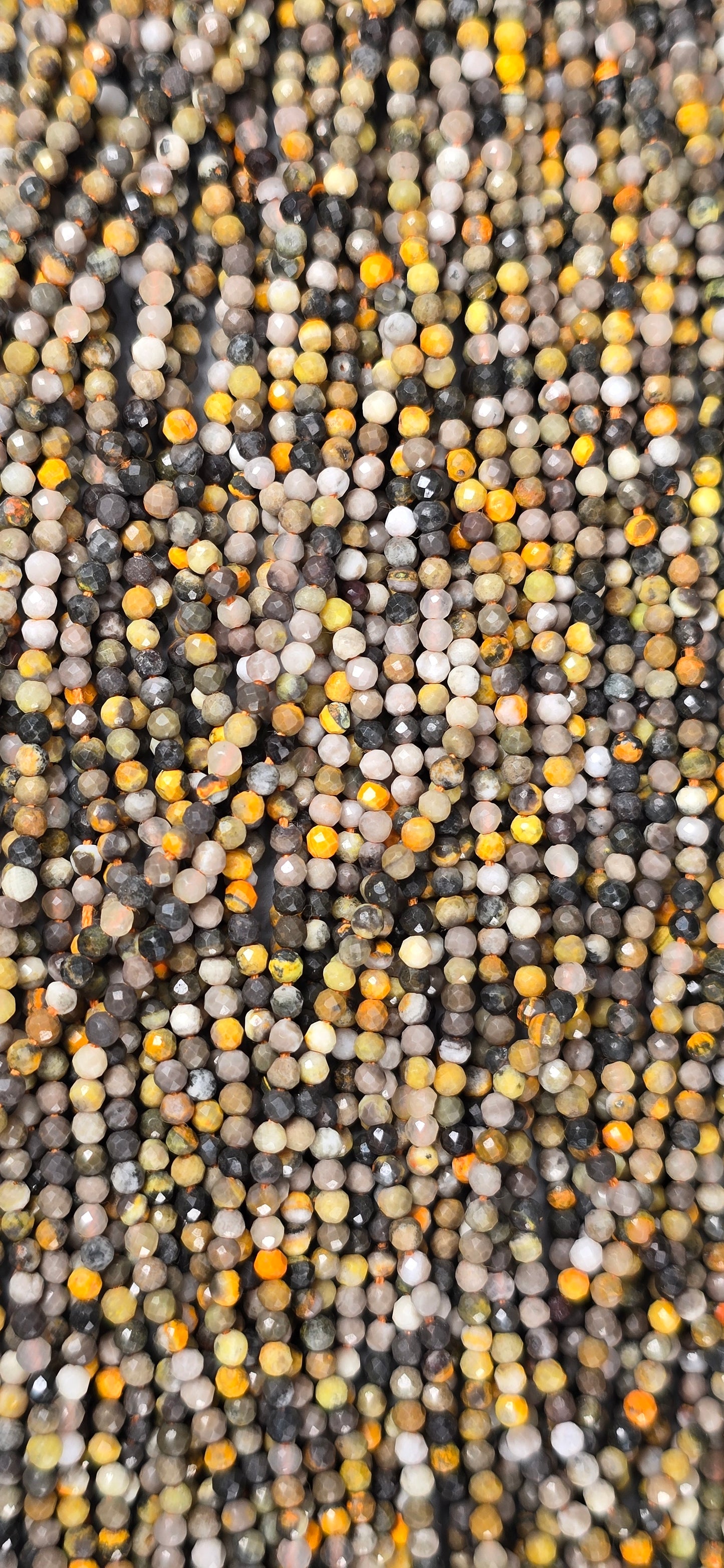 Bumblebee Jasper Beads - Facet