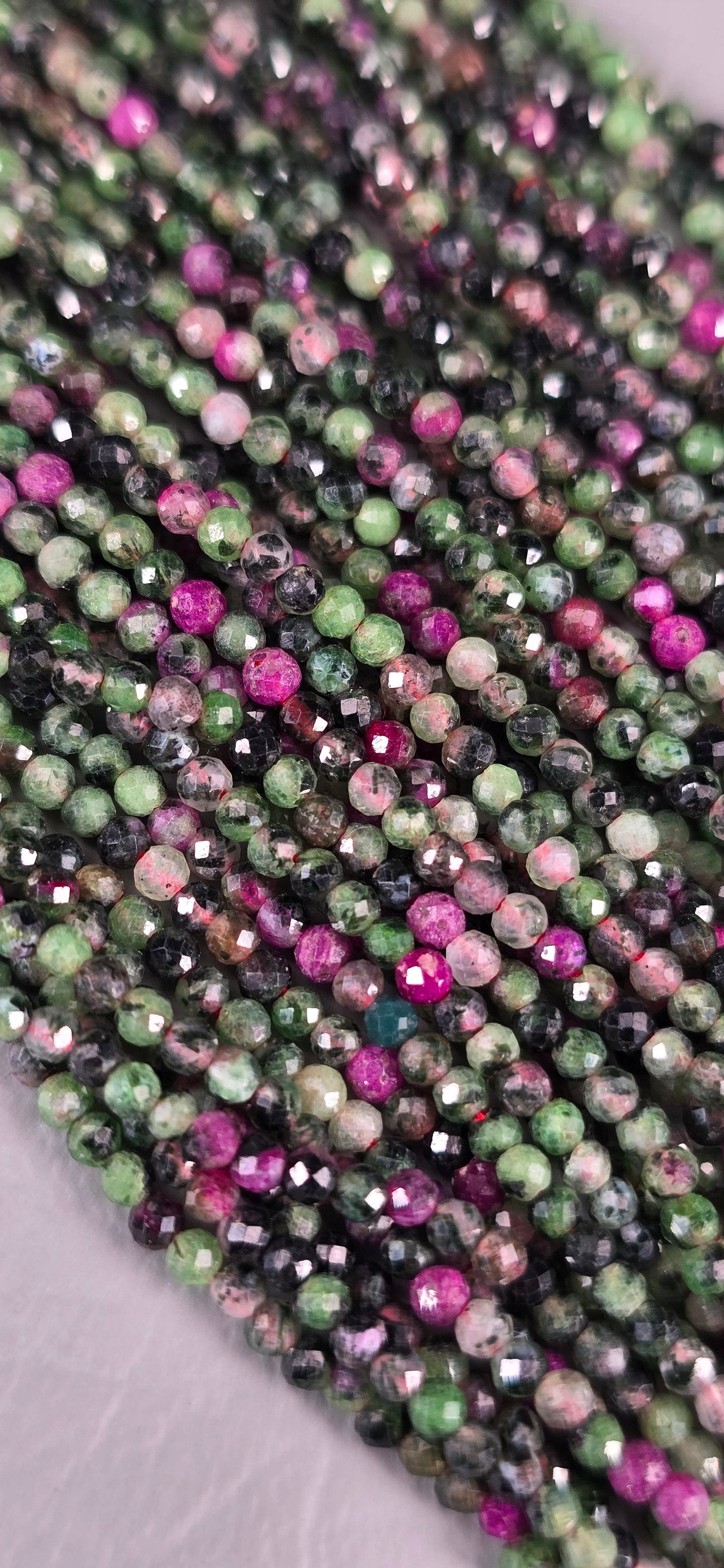 Ruby Zoisite Beads - Facet