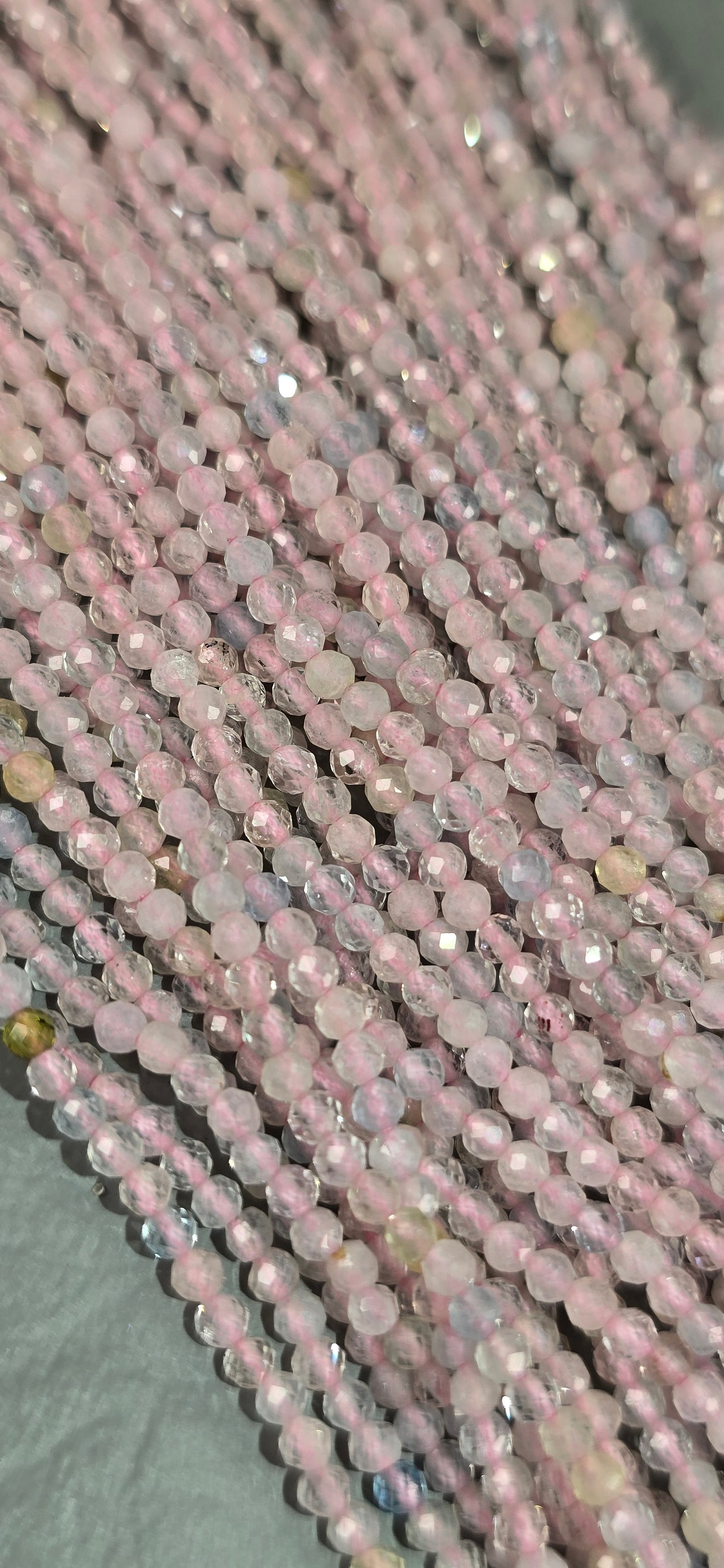 Morganite / Aquamarine Beads - Facet