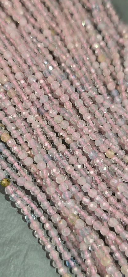 Morganite / Aquamarine Beads - Facet
