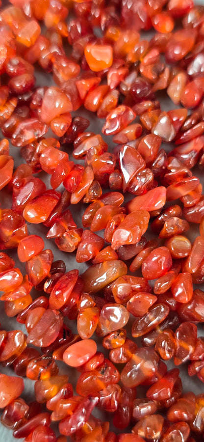 Carnelian Beads - Chip