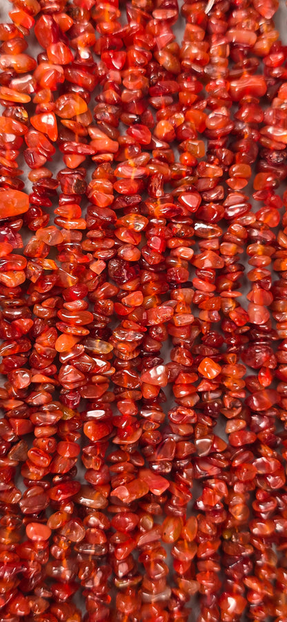 Carnelian Beads - Chip