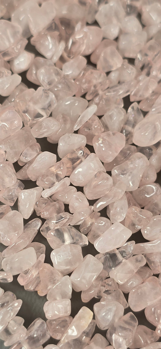 Rose Quartz Beads - Chip