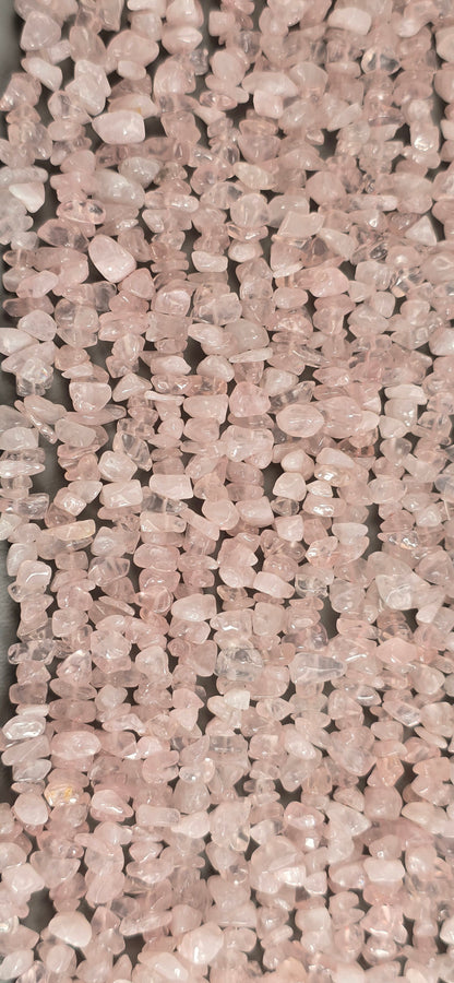 Rose Quartz Beads - Chip