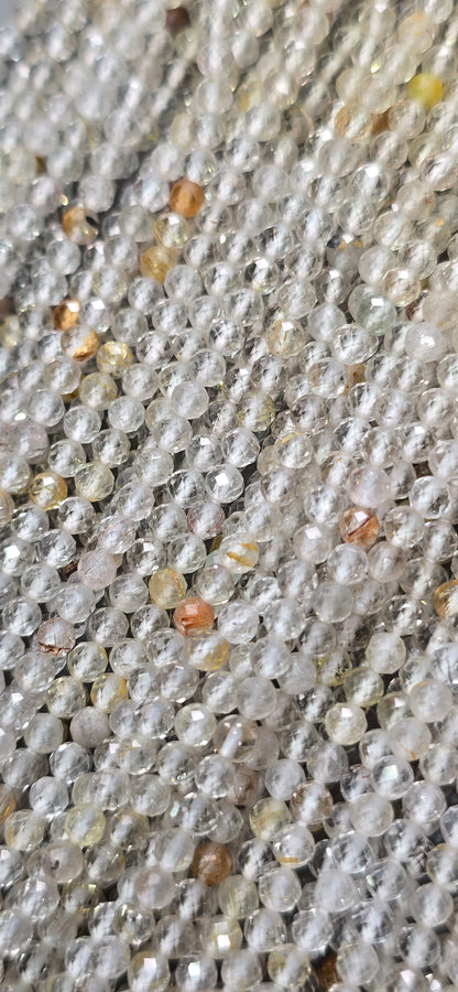 Rutilated Quartz Beads - Facet