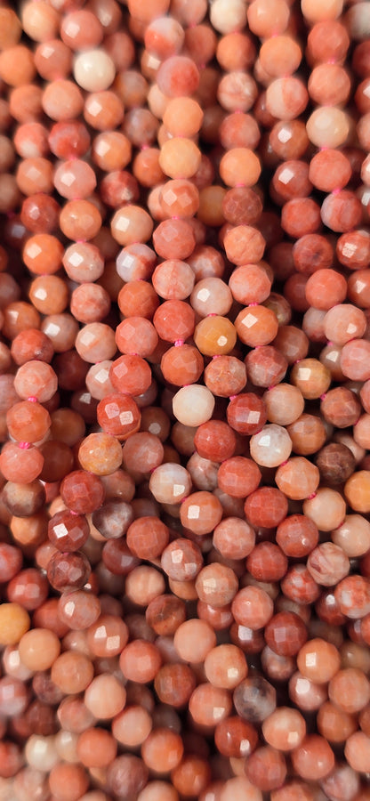 Guava Quartz Beads - Facet