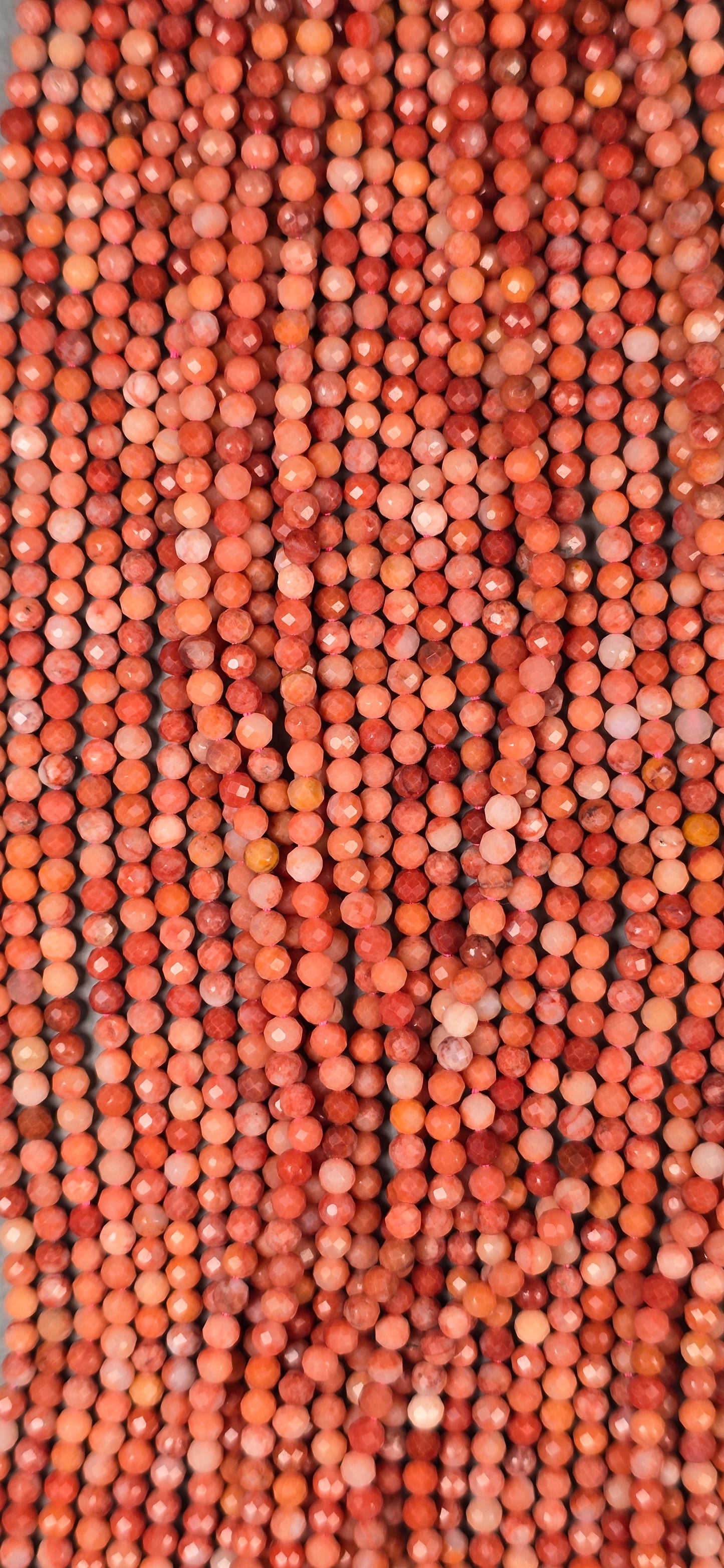 Guava Quartz Beads - Facet