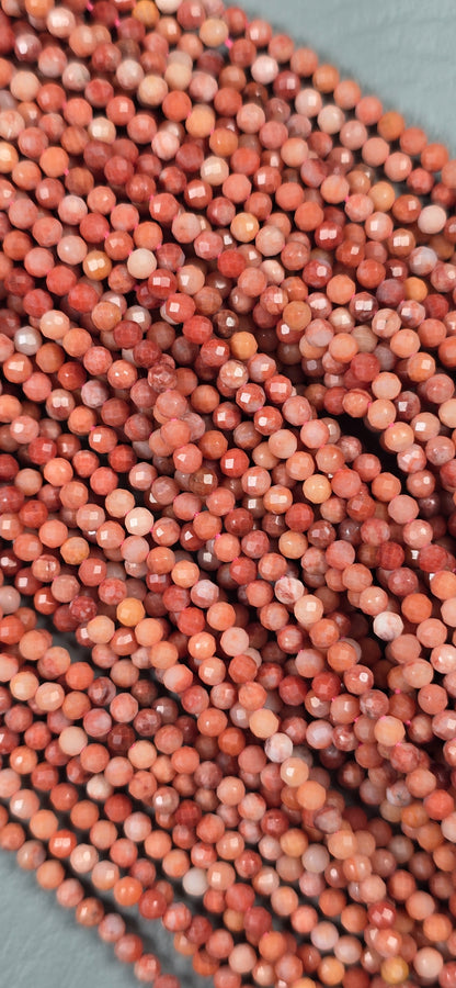 Guava Quartz Beads - Facet