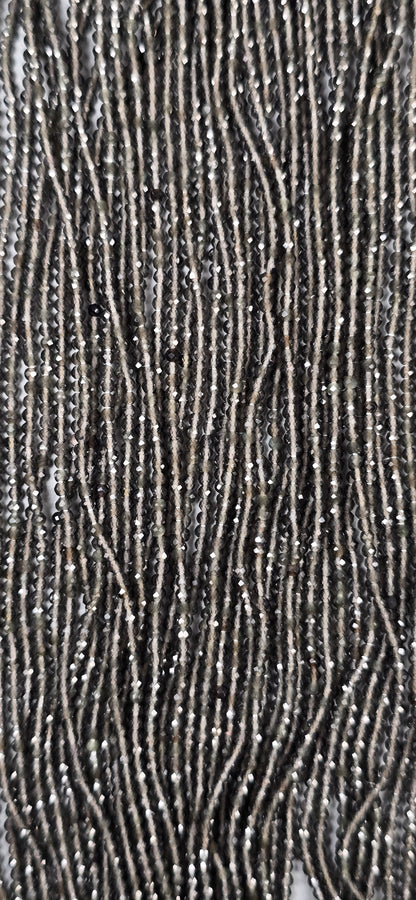 Silver Sheen Obsidian Beads - Facet