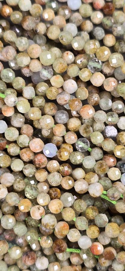 Green Opal Beads - Facet