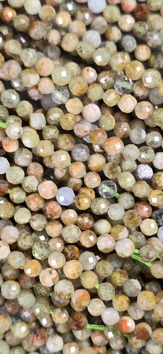 Green Opal Beads - Facet