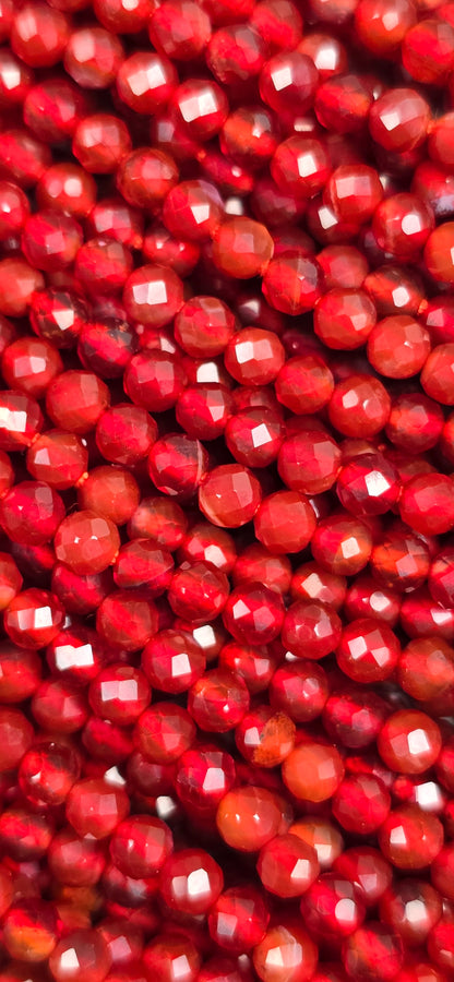 Carnelian Beads - Facet