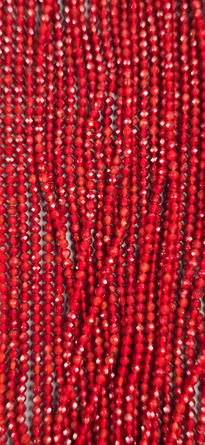 Carnelian Beads - Facet