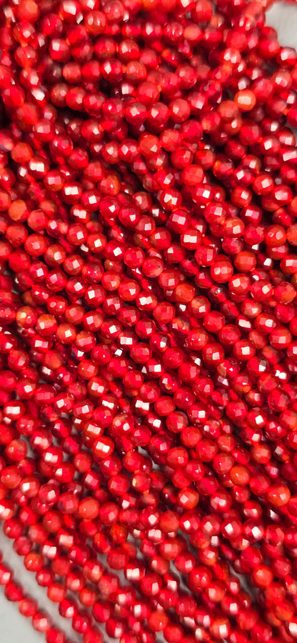 Carnelian Beads - Facet