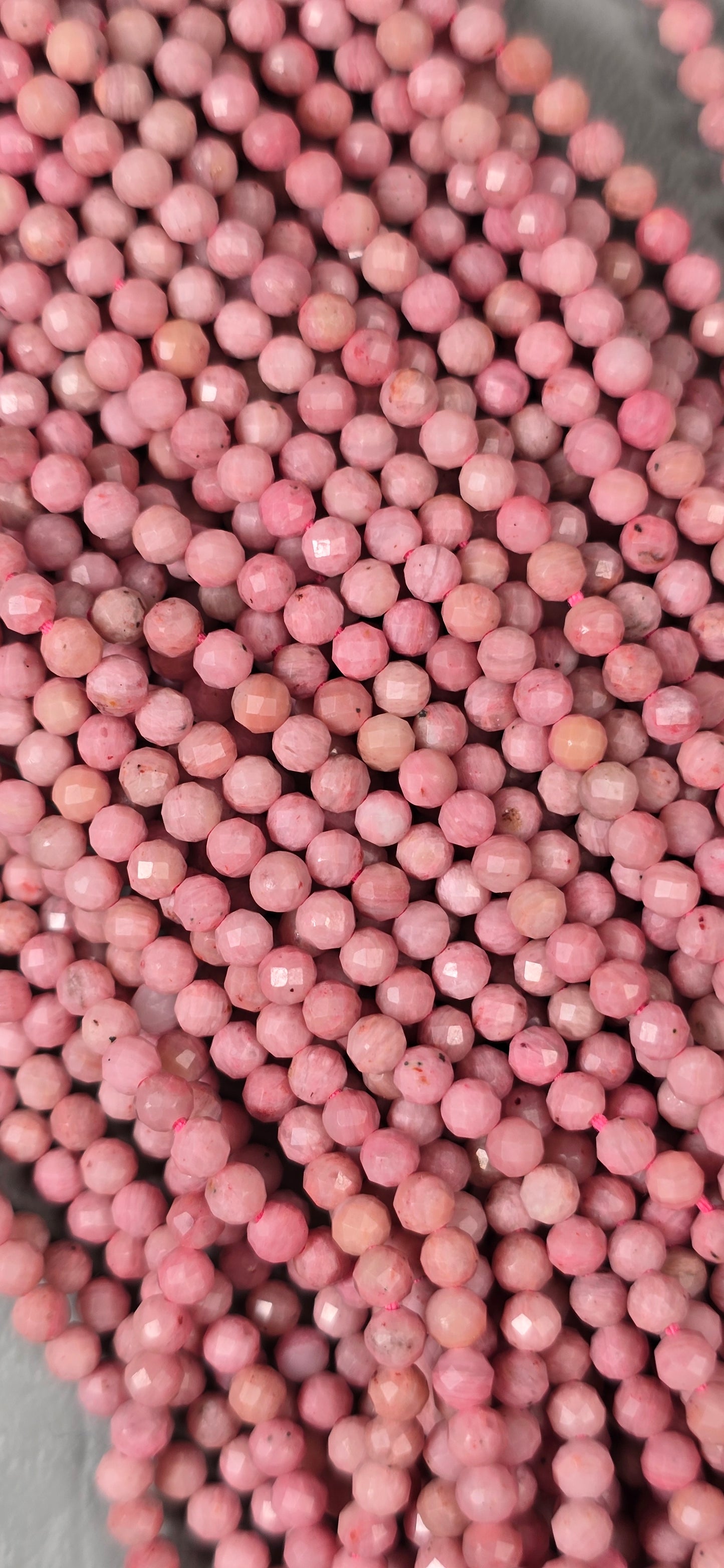 Pink Opal Beads - Facet